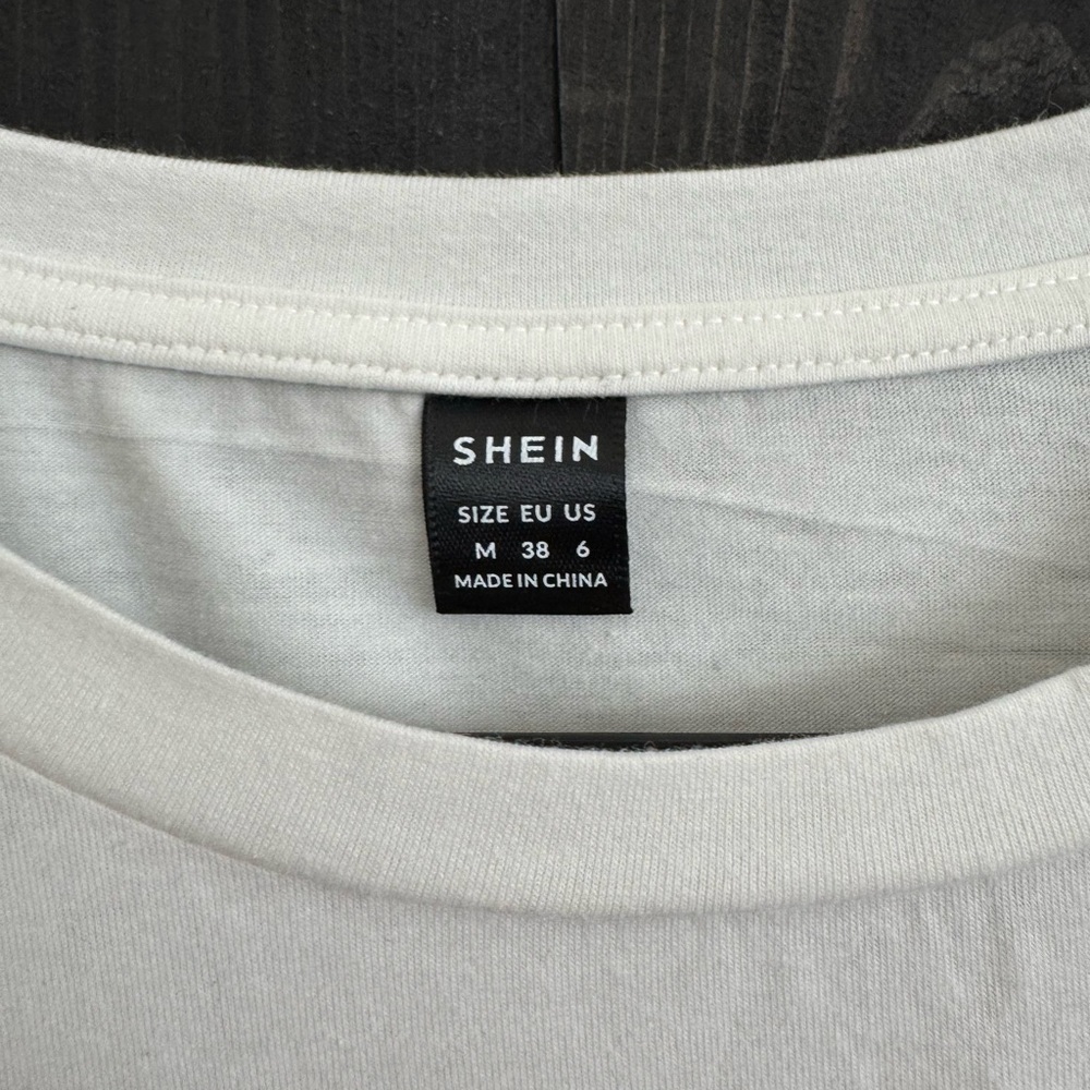 SHEIN White Tee with Cherry and Pink Bow Design - Picture 3 of 3